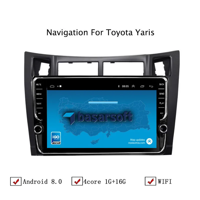 9 "Android 8 1 автомобильный gps навигатор для Toyota Yaris 2008 2009 2010 2011 Автомагнитола стерео