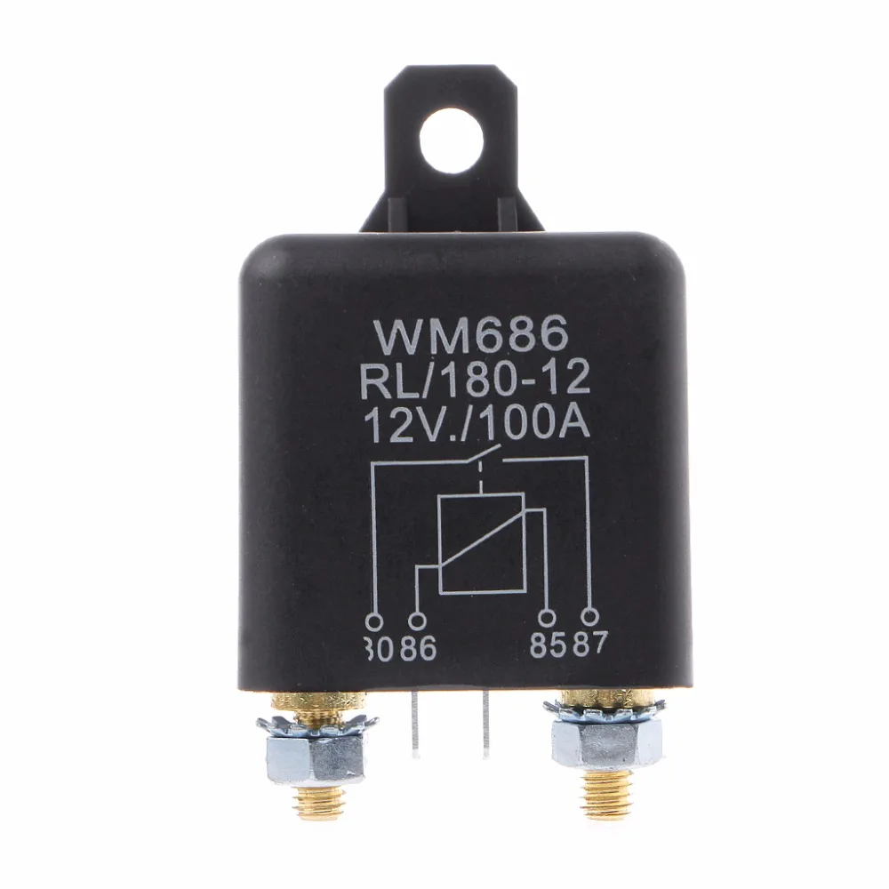 DC 12V 100Amp Start Relay 4Pin Heavy Duty ON/OFF Switch Split Charge For Auto Car 4.3x4.3x4.4cm | Обустройство дома