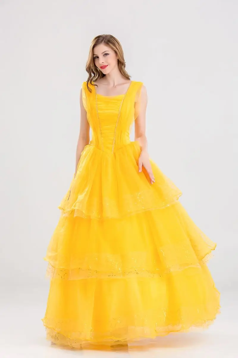 2017 Beauty And The Beast Costumes Princess Belle Dresses Adult Fancy Cosplay Halloween Costume For Women Yellow Fantasias Dress
2017 Beauty And The Beast Costumes Princess Belle Dresses Adult Fancy Cosplay Halloween Costume For Women Yellow Fantasias Dress