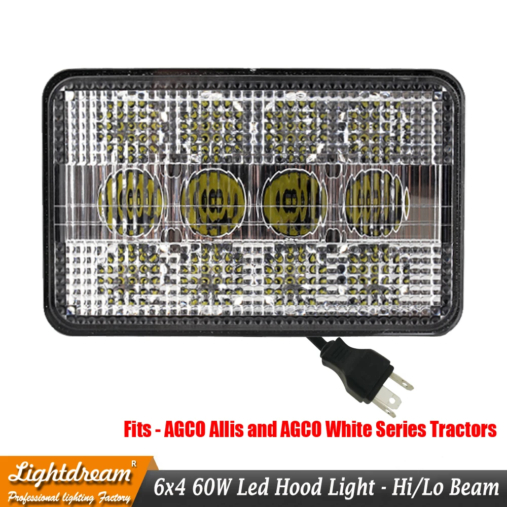 AGCO Allis White Series LED Hood Light TL9020 6x4 Hi/Lo Flood/Spot Beam Pattern 12 Volt to 24 Volt Input Voltage Work lights x1
AGCO Allis White Series LED Hood Light TL9020 6x4 Hi/Lo Flood/Spot Beam Pattern 12 Volt to 24 Volt Input Voltage Work lights x1