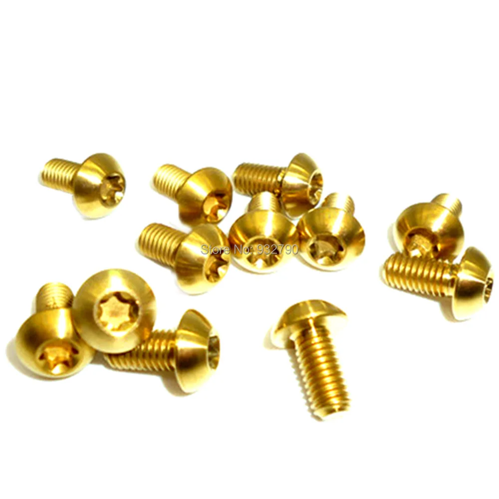 12pcs Torx Head M5x10mm Titanium Ti Bolt Screw Bolts Gold Nitride Mtb Disc Brake Bicycle Head Disc Brake Rotors Screws Bolts Nut
12pcs Torx Head M5x10mm Titanium Ti Bolt Screw Bolts Gold Nitride Mtb Disc Brake Bicycle Head Disc Brake Rotors Screws Bolts Nut