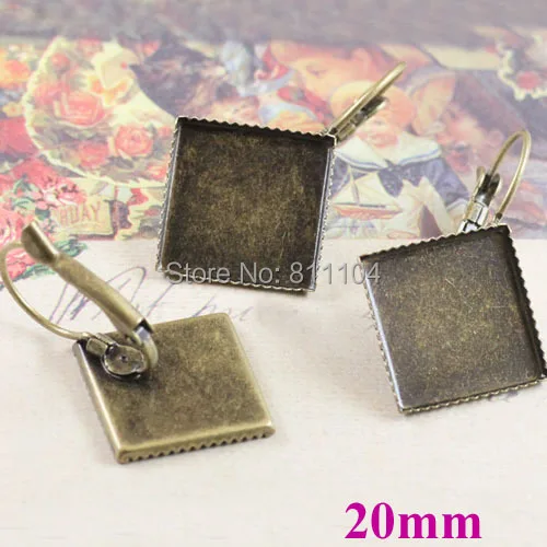 20x20mm Antique bronze Plated Blank Bases Square Bezel Cabochons Settings Clip hook Earrings Findings Blank bulk Wholesale
20x20mm Antique bronze Plated Blank Bases Square Bezel Cabochons Settings Clip hook Earrings Findings Blank bulk Wholesale