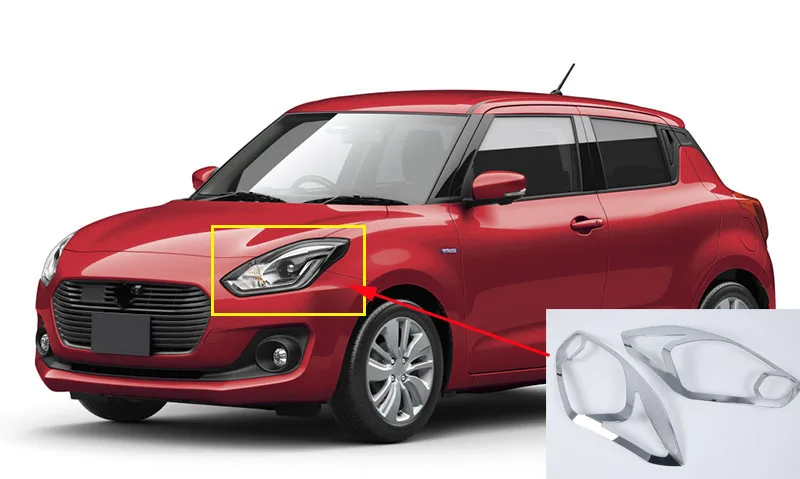 ABS Chrome Front/Rear Light Lamp Cover Frame Trim For Suzuki Swift Hatchback 2018-2019 Auto Accessories
ABS Chrome Front/Rear Light Lamp Cover Frame Trim For Suzuki Swift Hatchback 2018-2019 Auto Accessories