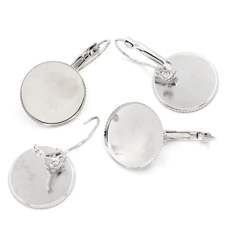 150Pcs Boucle d'Oreilles Earring Hooks Cabochon Setting Round Silver Tone 32x19mm(1 2/8"x 6/8") Fit 18mm
150Pcs Boucle d'Oreilles Earring Hooks Cabochon Setting Round Silver Tone 32x19mm(1 2/8"x 6/8") Fit 18mm
