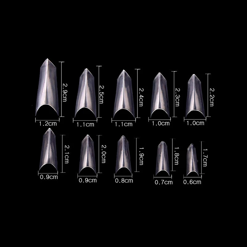 500Pcs Acrylic Artificial Nails 3D Design Sharp Completely Curved Nail Art Triangle French Flase Tips - White Clear Natural
500Pcs Acrylic Artificial Nails 3D Design Sharp Completely Curved Nail Art Triangle French Flase Tips - White Clear Natural