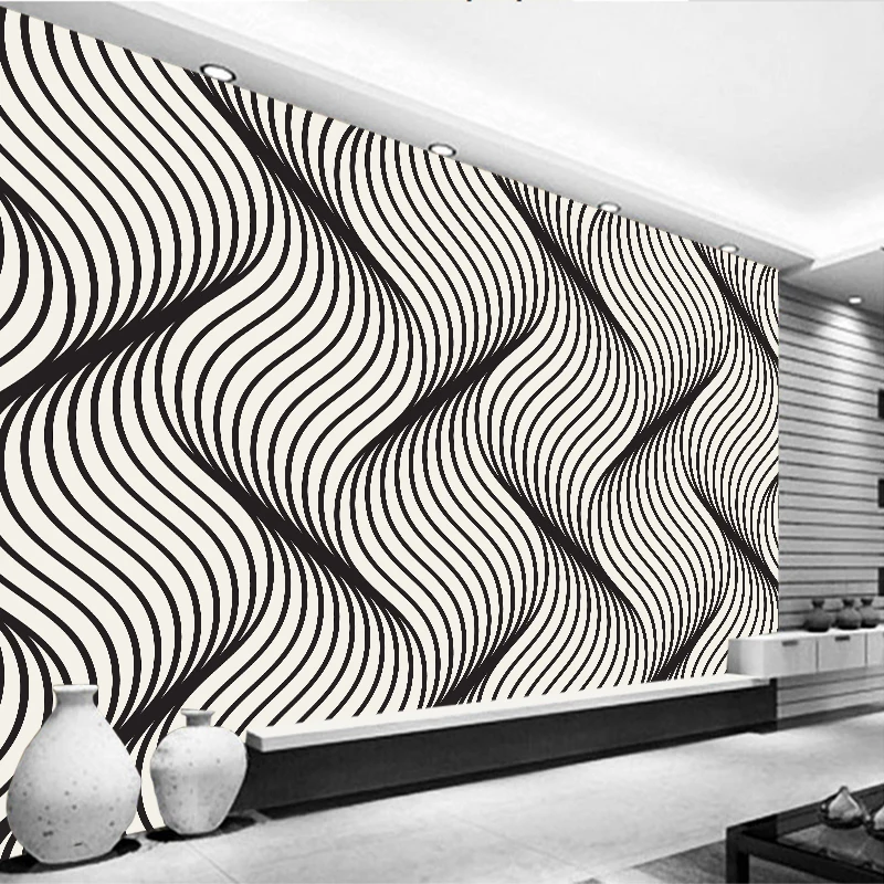 Custom size wall mural wallpapers Modern fashion geometric pattern Black white Perspective Wall Sticker Home Decor
Custom size wall mural wallpapers Modern fashion geometric pattern Black white Perspective Wall Sticker Home Decor