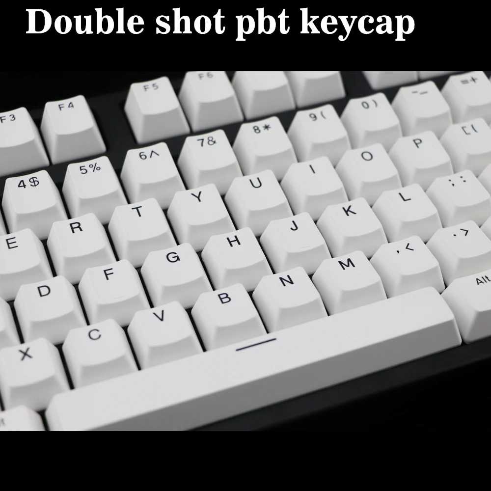 

Колпачок для клавиш Double shot PBT, 108 клавиш, раскладка ANSI, OEM профиль, черные колпачки для механических игровых клавиатур, переключатели MX