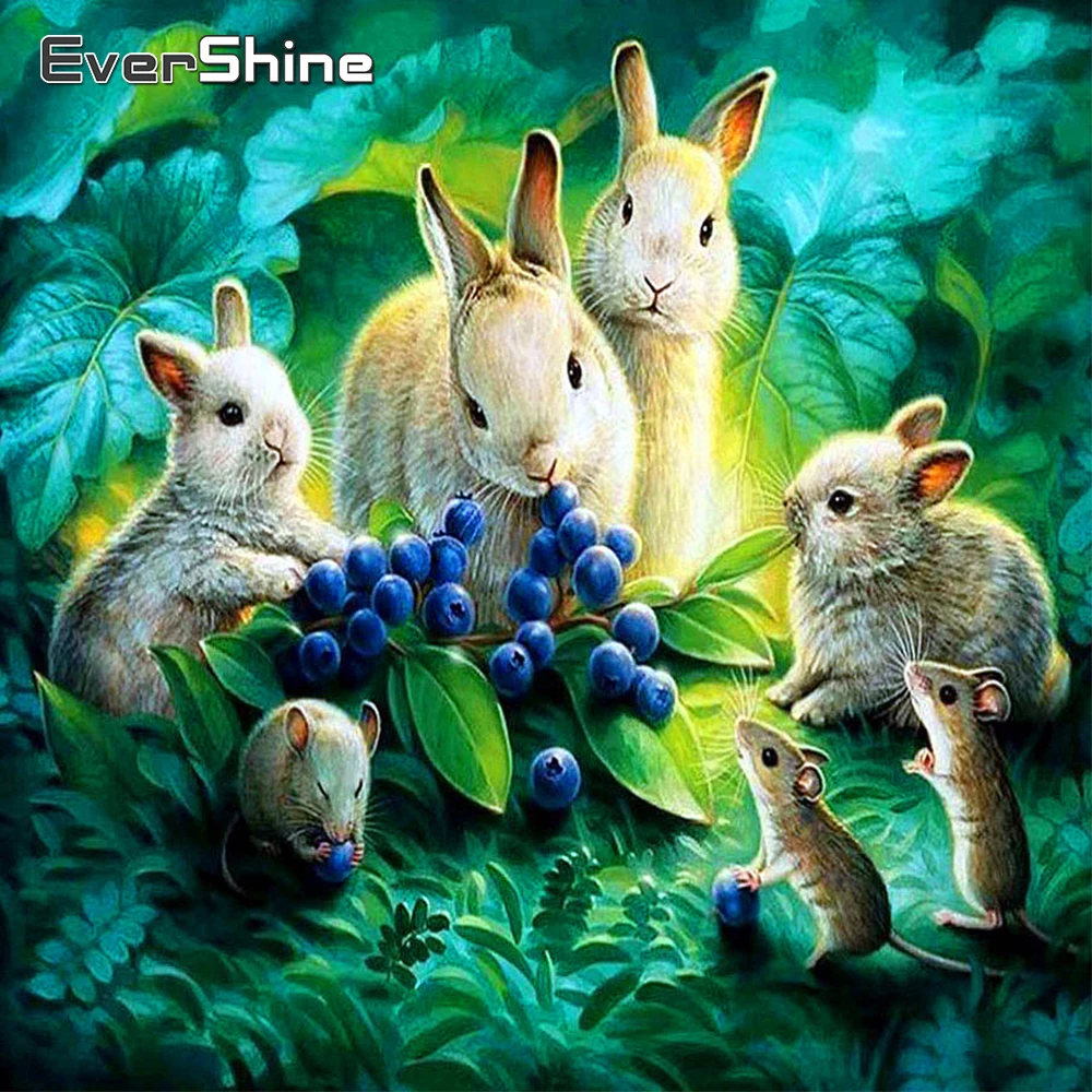 Алмазная 5D мозаика Evershine, картина с животными, вышивка крестиком, полная выкладка, квадратные кролики, стразы, бисероплетение
Алмазная 5D мозаика Evershine, картина с животными, вышивка крестиком, полная выкладка, квадратные кролики, стразы, бисероплетение