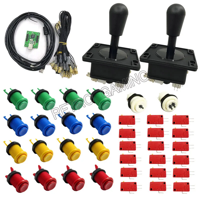 DIY Zero Delay 2 Players Arcade Game Controller with USB Encoder Adapter 4/8way joystick buttons Kit For MAME jamma
DIY Zero Delay 2 Players Arcade Game Controller with USB Encoder Adapter 4/8way joystick buttons Kit For MAME jamma