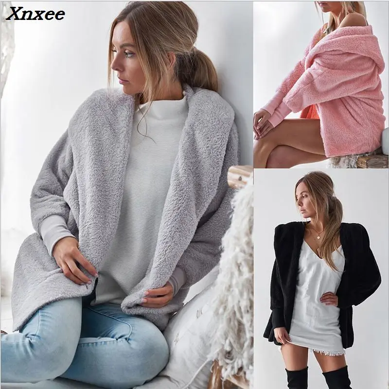 Xnxee 2018 Faux Fur Coat Women Fluffy Warm Outwear Plush Hooded Hairy Women Winter Coat Loose Cardigan Trench Pure Color
Xnxee 2018 Faux Fur Coat Women Fluffy Warm Outwear Plush Hooded Hairy Women Winter Coat Loose Cardigan Trench Pure Color