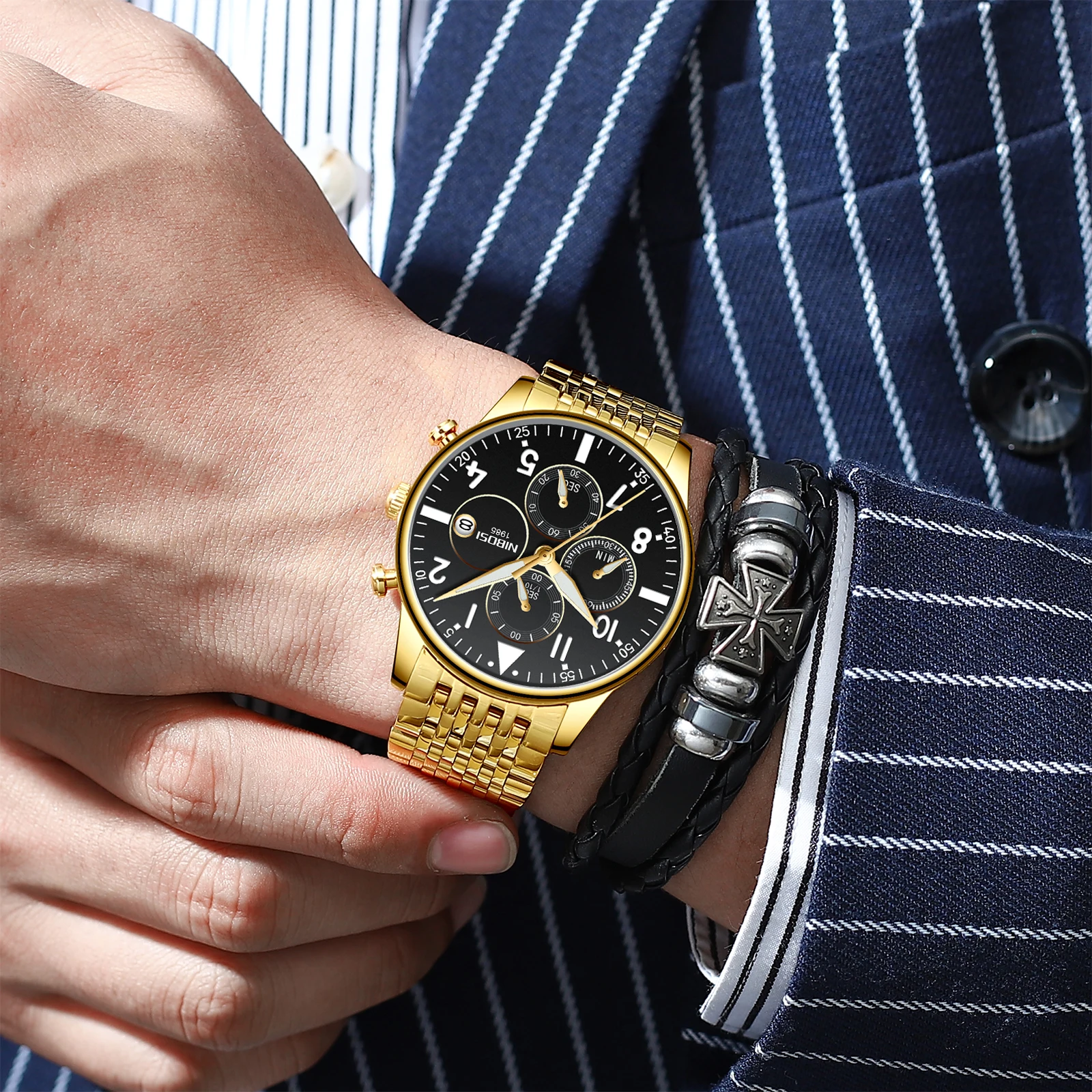 NIBOSI Mens Watches Top Brand Luxury Chronograph Men's Wristwatch Clock Quartz Fashion Men Watch Waterproof Relogio Masculino
NIBOSI Mens Watches Top Brand Luxury Chronograph Men's Wristwatch Clock Quartz Fashion Men Watch Waterproof Relogio Masculino