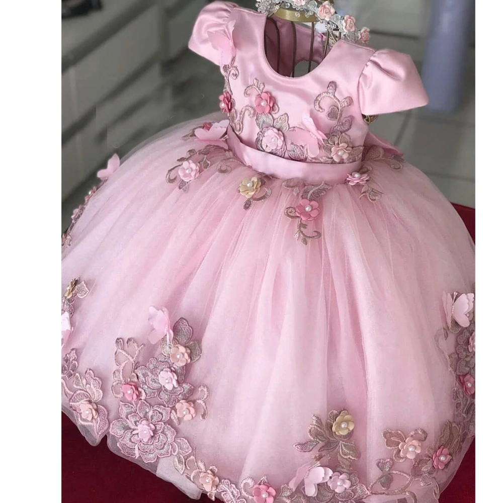 pink flower girls dresses tulle emboridery flowers lace appliques short sleeve ball gown communion dresses
pink flower girls dresses tulle emboridery flowers lace appliques short sleeve ball gown communion dresses