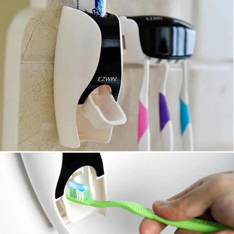 Автоматический диспенсер для зубной пасты + держатель зубных щёток 5