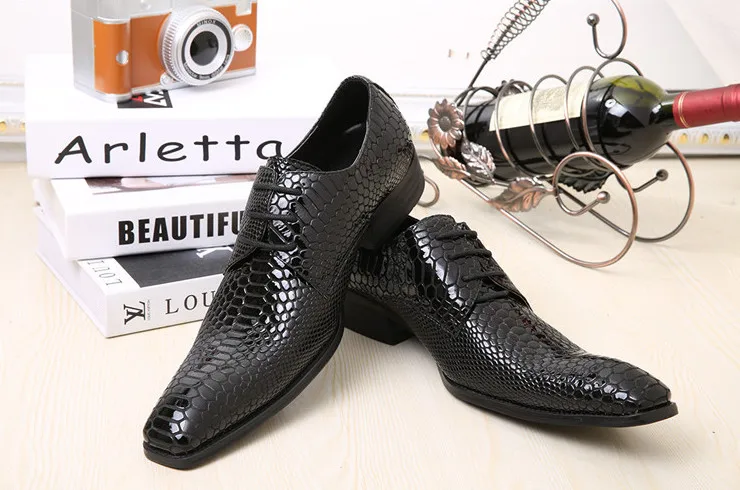 New Arrive Men Square Toes Genuine Leather Dress Shoes Men Fish Pattern Leather Business Dress Shoes Men Breathable Casual Shoes
New Arrive Men Square Toes Genuine Leather Dress Shoes Men Fish Pattern Leather Business Dress Shoes Men Breathable Casual Shoes