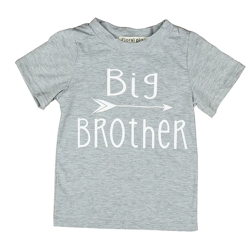 Boy Girl Baby T-shirt Clothing Short Sleeve Tops Print BIG Brother SISTER Round Neck Cotton Summer Clothes T-Shirt Play Mats | Игрушки и