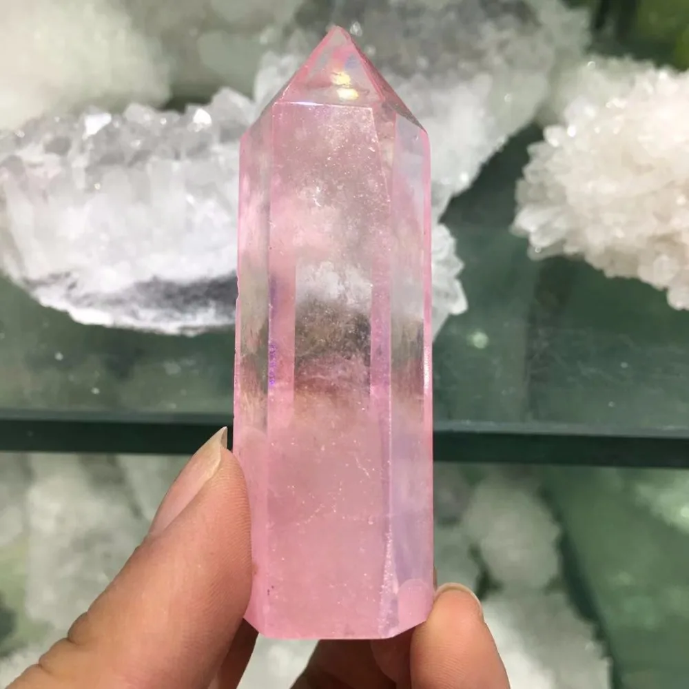 Angel Aura Quartz Pink Titanium Bismuth Coated Crystal Wand Point Healing Crystal Hexagonal Prism Stone Figurine Specimen
Angel Aura Quartz Pink Titanium Bismuth Coated Crystal Wand Point Healing Crystal Hexagonal Prism Stone Figurine Specimen