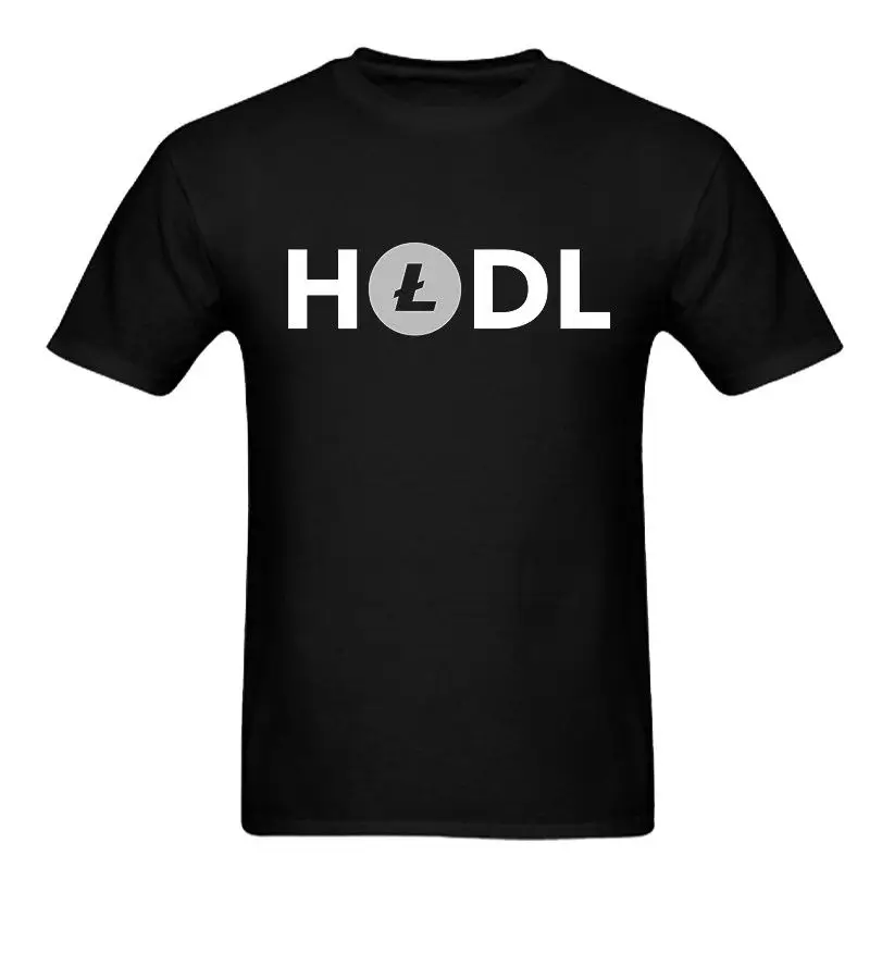 Hodl Litecoin забавные Для мужчин черный футболка|black t-shirt|t-shirt men blackt-shirt black |