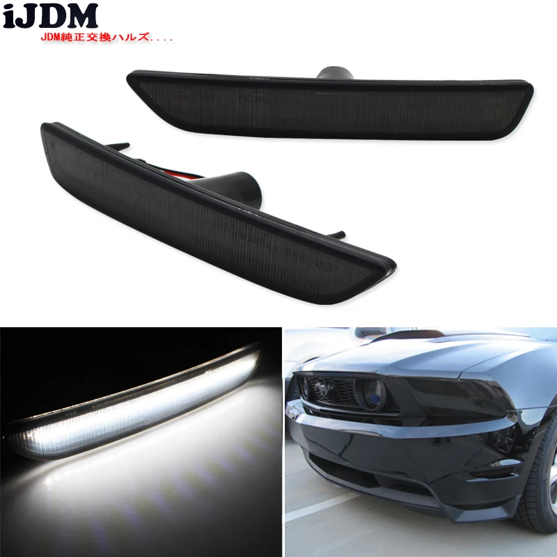 iJDM Smoked Lens Front Side Marker Lamps with 27-SMD Amber/white LED Lights For 2010-2014 Ford Mustang Front Bumper
iJDM Smoked Lens Front Side Marker Lamps with 27-SMD Amber/white LED Lights For 2010-2014 Ford Mustang Front Bumper