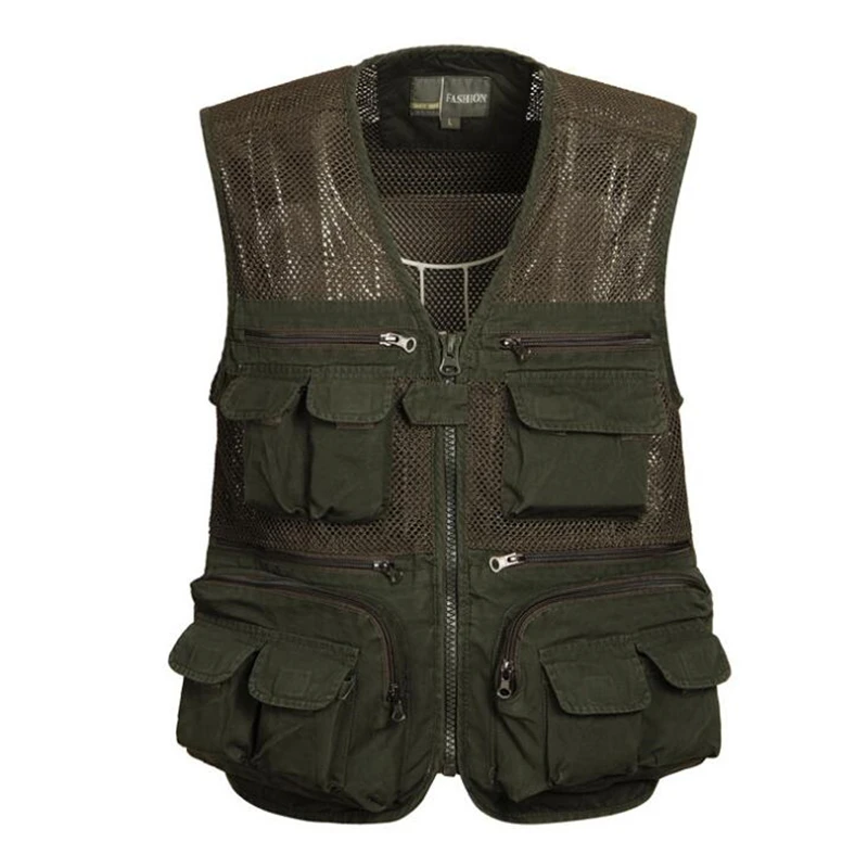 2018 Casual Mesh Vests Men Breathable Jacket Multi Pockets Outerwear Male Photographer Waistcoat Men Safari Style Coat Plus size
2018 Casual Mesh Vests Men Breathable Jacket Multi Pockets Outerwear Male Photographer Waistcoat Men Safari Style Coat Plus size