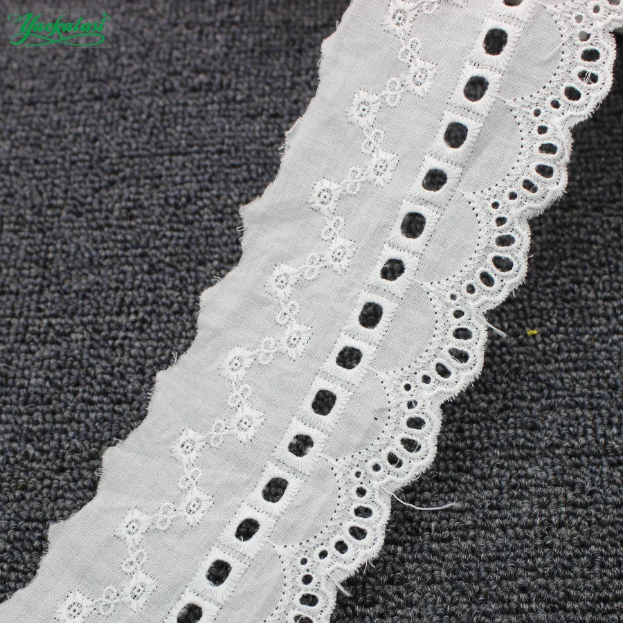 YACKALASI 14 Yds 100% Cotton Lace Eyelet Embroidered Fabrics Swiss Cotton Voile Appliqued 3D Flower Trims Diy NatureWhite 7.2cm
YACKALASI 14 Yds 100% Cotton Lace Eyelet Embroidered Fabrics Swiss Cotton Voile Appliqued 3D Flower Trims Diy NatureWhite 7.2cm