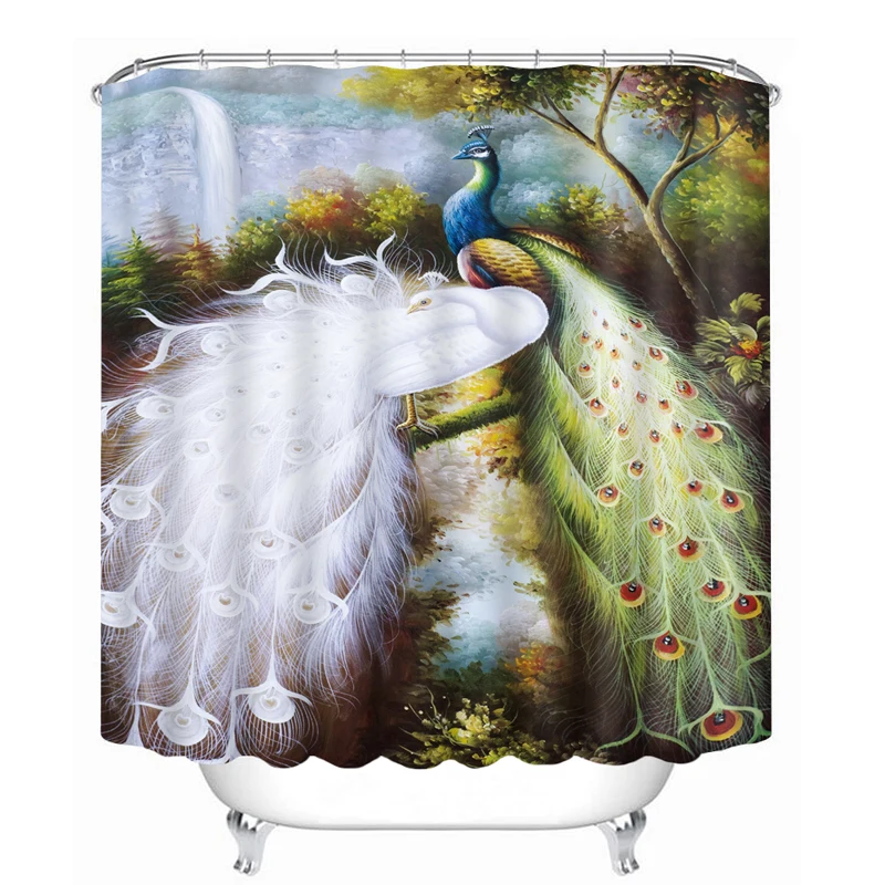 3D Beautiful Peacock Pattern Shower Curtains Nature View Bathroom Curtain Waterproof Thickened Bath Curtain Customizable
3D Beautiful Peacock Pattern Shower Curtains Nature View Bathroom Curtain Waterproof Thickened Bath Curtain Customizable