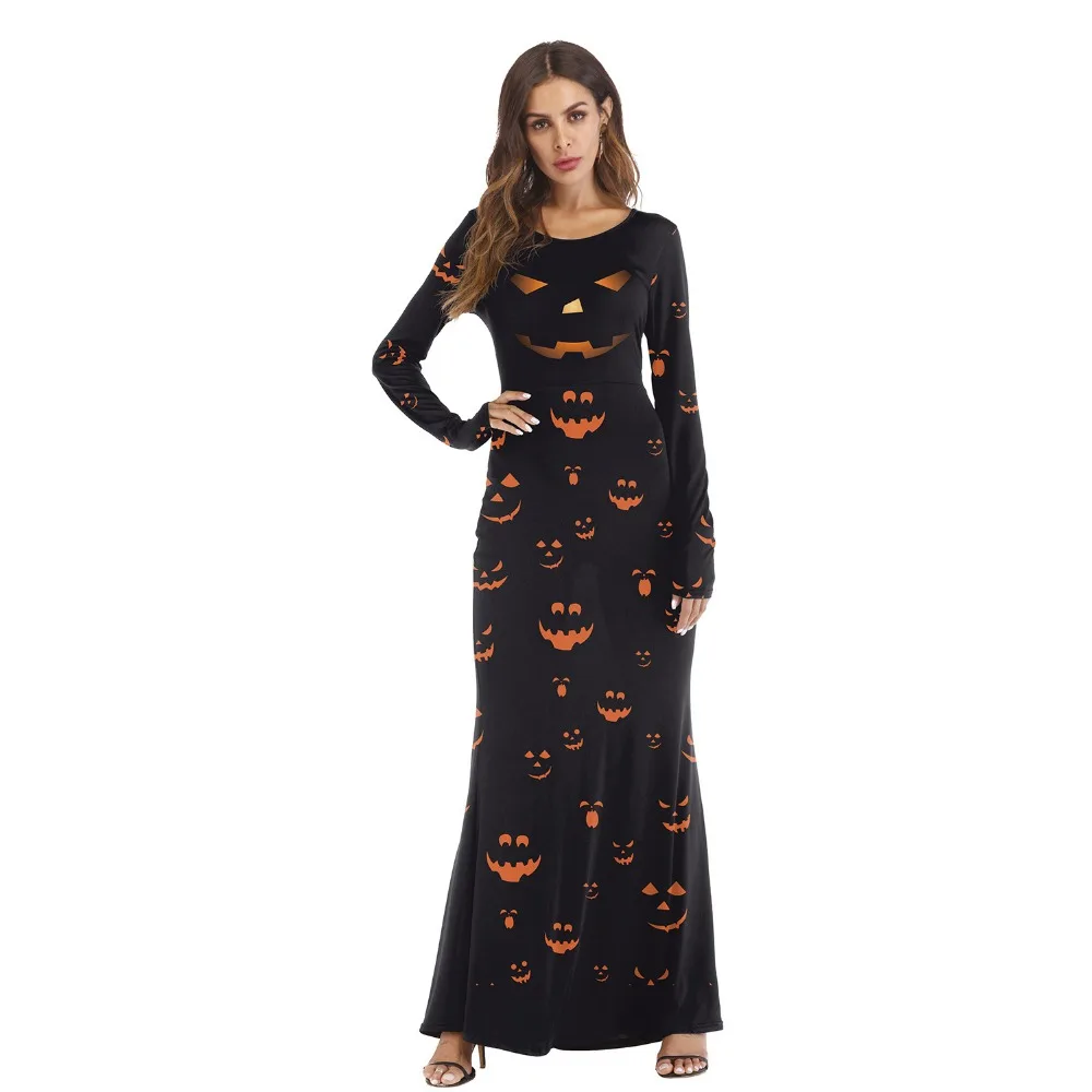 Spring Autumn New Halloween Pumpkin Light Type 3 Colors Ghost Bloody Palm Print Hot Sale Long Sleeve Long Dress
Spring Autumn New Halloween Pumpkin Light Type 3 Colors Ghost Bloody Palm Print Hot Sale Long Sleeve Long Dress