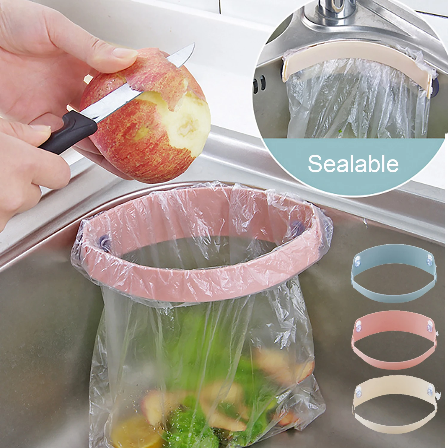 Behogar 3PCS Kitchen Organizer Sink Rubbish Trash Garbage Bag Storage Rack Self Holder with 2 Suction Cups for Home Apartment
Behogar 3PCS Kitchen Organizer Sink Rubbish Trash Garbage Bag Storage Rack Self Holder with 2 Suction Cups for Home Apartment