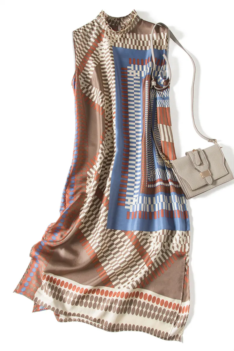 Shuchan Geometric Summer Dress Sleeveless Straight Mid-calf Stand Neck Designer Women Dresses 2019 High Quality Vestidos A0089
Shuchan Geometric Summer Dress Sleeveless Straight Mid-calf Stand Neck Designer Women Dresses 2019 High Quality Vestidos A0089