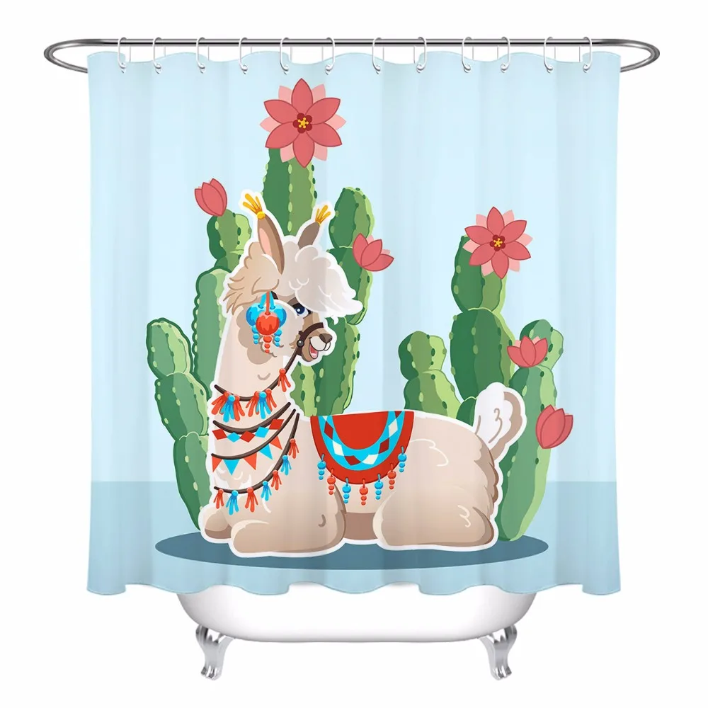 LB Tropical Cactus & Cute Alpaca Shower Curtain Nature Landscape Bathroom Waterproof Washable Polyester Fabric for Bathtub Decor
LB Tropical Cactus & Cute Alpaca Shower Curtain Nature Landscape Bathroom Waterproof Washable Polyester Fabric for Bathtub Decor