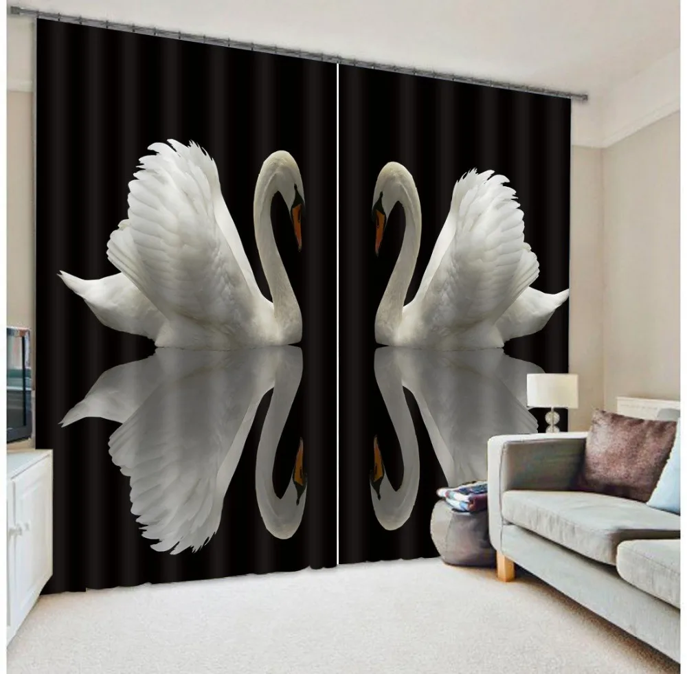Customized Luxury Blackout 3D Window Curtains Living Room kids Bedroom Drapes Rideaux Cortinas Black and white swan pillowcase
Customized Luxury Blackout 3D Window Curtains Living Room kids Bedroom Drapes Rideaux Cortinas Black and white swan pillowcase
