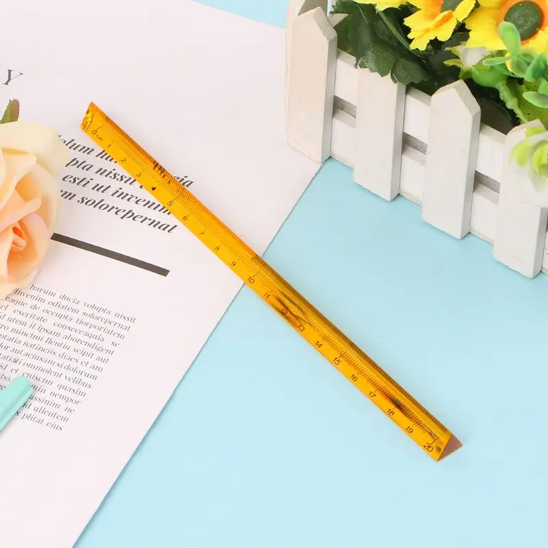 20cm Beautiful Transparent Crystal Triangular Ruler Measuring Scale Tools for School Students Gift for Kids
20cm Beautiful Transparent Crystal Triangular Ruler Measuring Scale Tools for School Students Gift for Kids