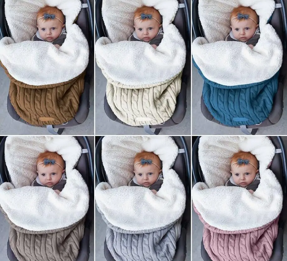 Теплый спальный мешок для новорожденных Детское одеяло аксессуары фотография
