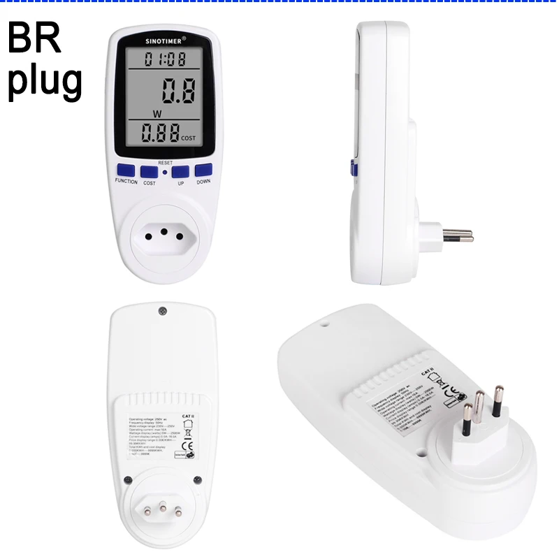 EU US UK Plug Socket Digital Voltage Wattmeter Power Consumption Watt Energy Meter KWh AC 230V 120V Electricity Analyzer Monitor
EU US UK Plug Socket Digital Voltage Wattmeter Power Consumption Watt Energy Meter KWh AC 230V 120V Electricity Analyzer Monitor