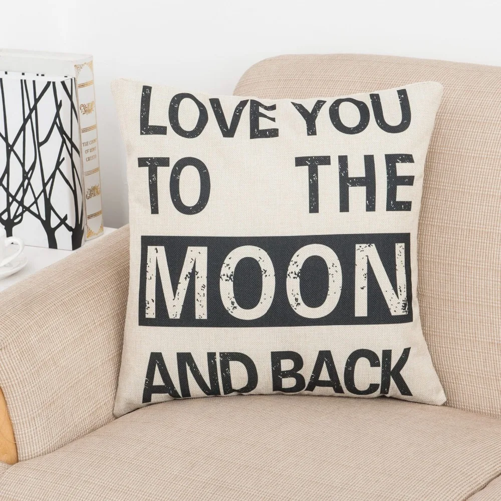 Творческий наволочки Moon loveyoutothemoon домашнего интерьера декоративные Чехлы для