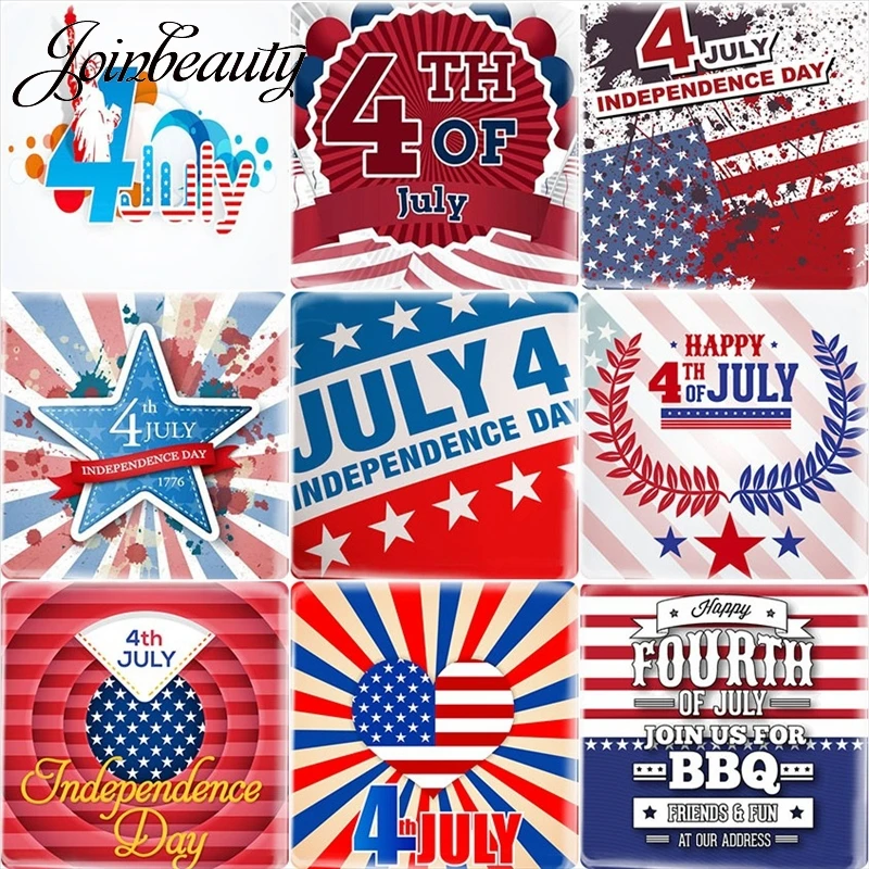 JOINBEAUTY Happy Independence Day USA Flag Square DIY Glass Cabochon Dome Flat Back Making Findings For Earring Jewelry Findings
JOINBEAUTY Happy Independence Day USA Flag Square DIY Glass Cabochon Dome Flat Back Making Findings For Earring Jewelry Findings