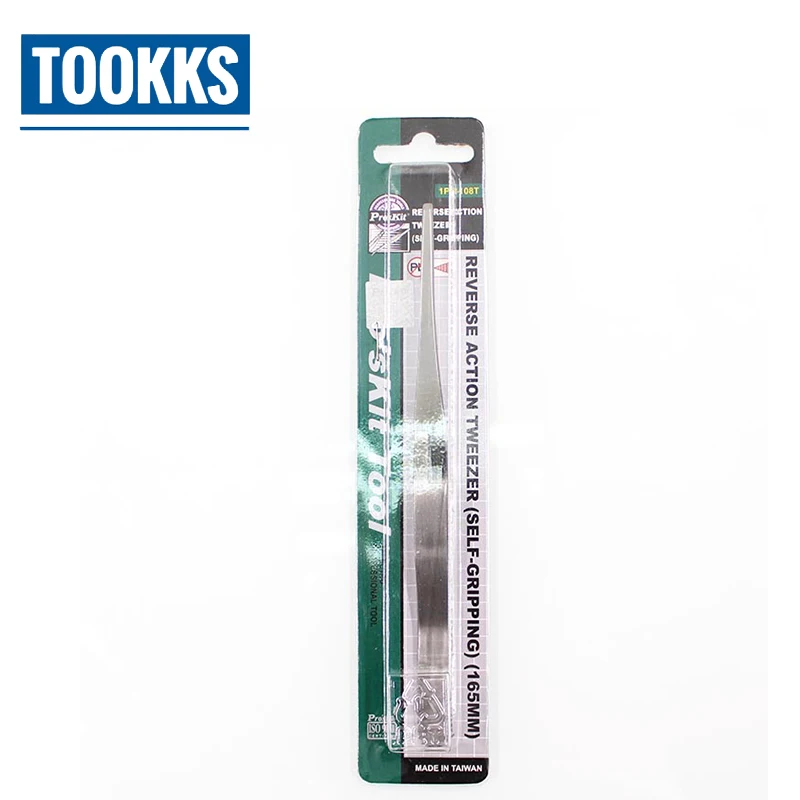 Pro'sKit Multifunction 1PK-108T Reverse Action Tweezer Self-gripping 165MM Stainless Steel Precision Tweezer
Pro'sKit Multifunction 1PK-108T Reverse Action Tweezer Self-gripping 165MM Stainless Steel Precision Tweezer