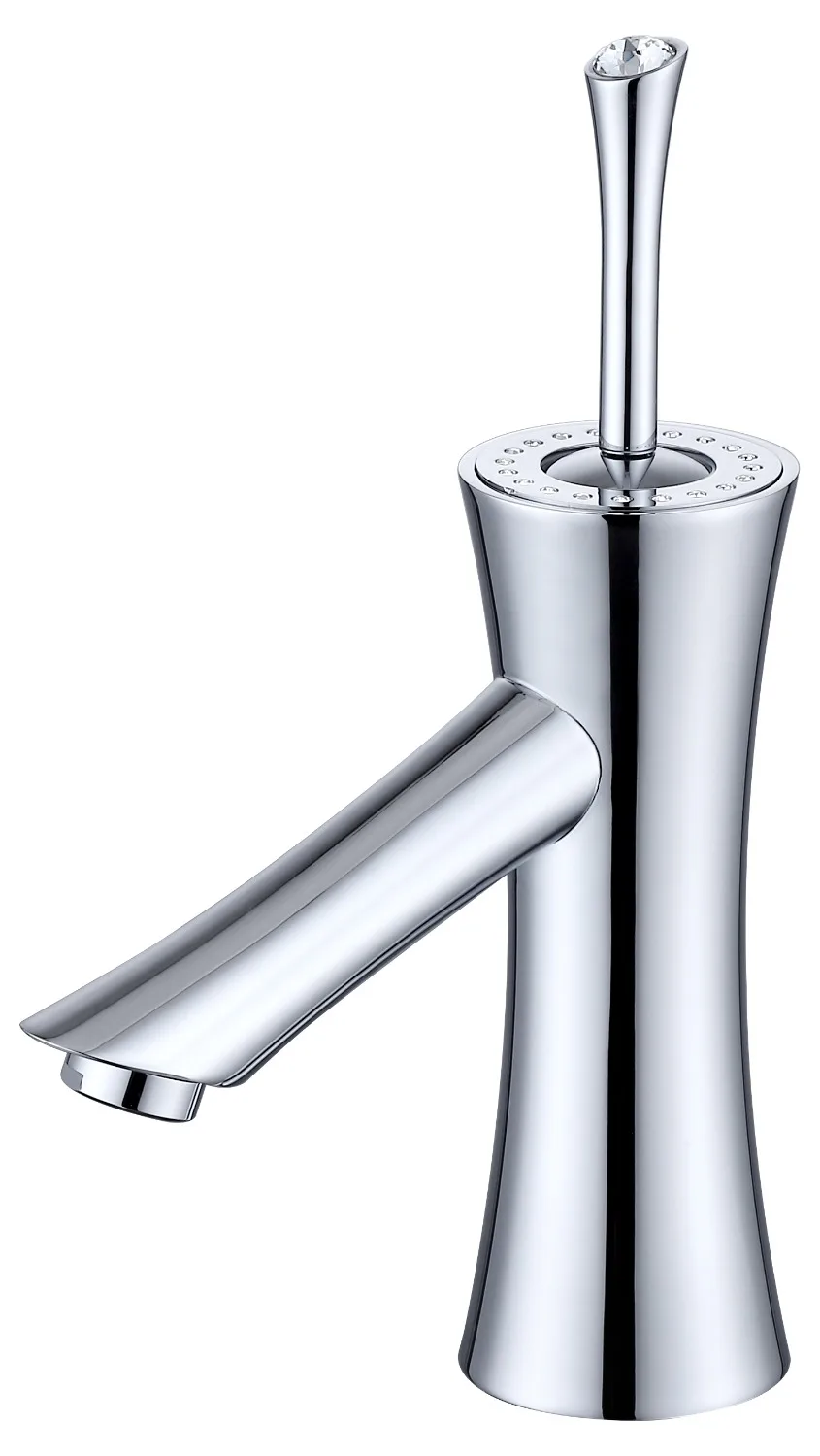 Modern chrome solid brass Bathroom Sink round Faucet mixer tap deck mounted Crystal handle Single hole hot and cold tap
Modern chrome solid brass Bathroom Sink round Faucet mixer tap deck mounted Crystal handle Single hole hot and cold tap