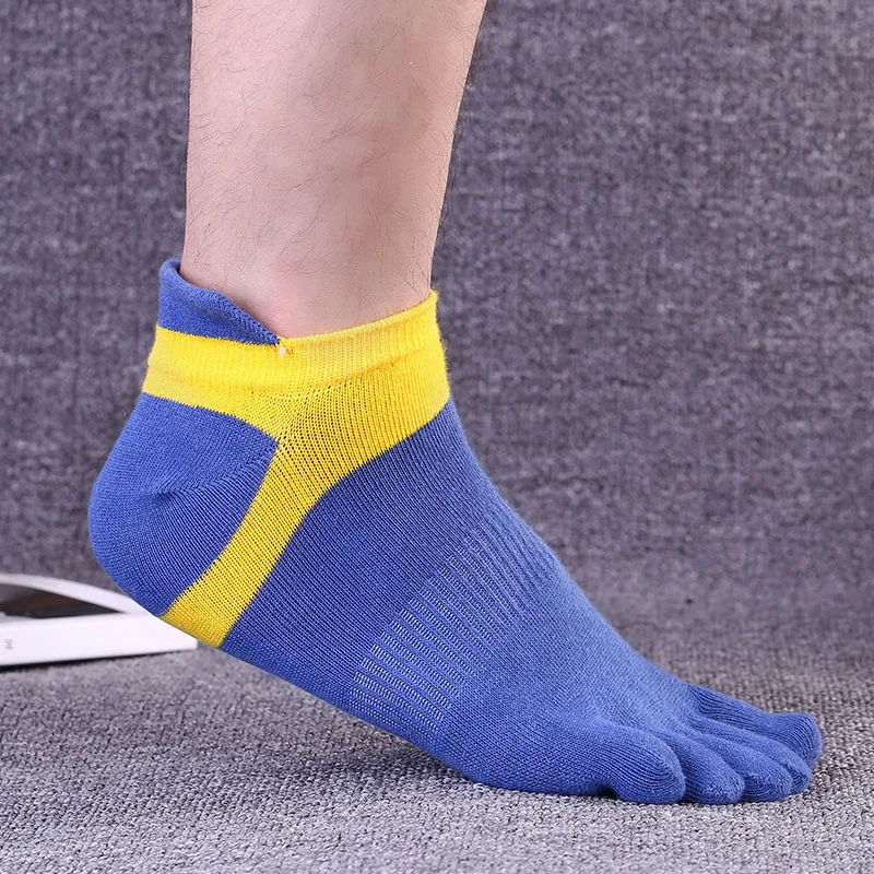 Fashion New Men's Cotton Five Toe Socks Ankle Spring Summer Autumn 6 Colors Breathable Finger Antibacterial Deodorant Toes Sock | Мужская