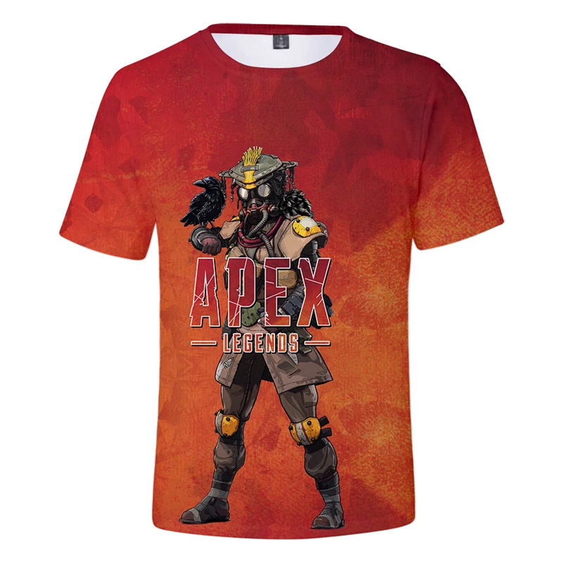 Женская/мужская одежда с 3D принтом Apex Legends Повседневная футболка коротким