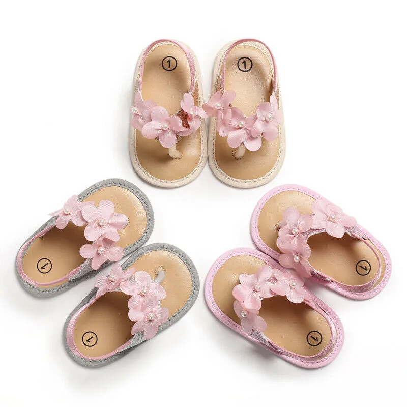 Фото PUDCOCO/обувь с цветочным рисунком для новорожденных девочек сандалии на мягкой(China)