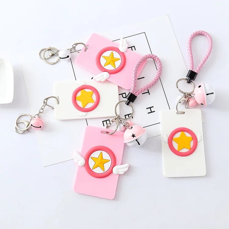 Kawaii звезды крыло ПВХ держатель значка и аксессуары ID для карт кредитной карты