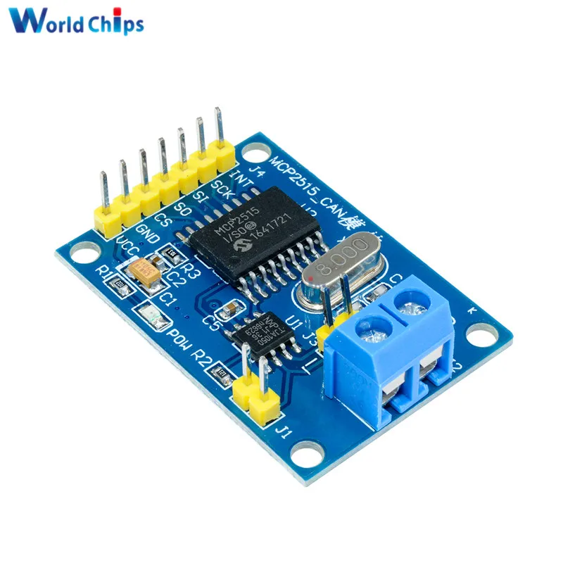 MCP2515 CAN Bus плата драйвера модуля TJA1050 приемник для 51 MCU контроллер рычага DC 5V SPI