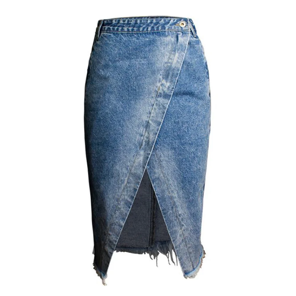 Ripped Denim Skirts Womens Asymmetrical Pencil Jean Skirt Ladies High Split Midi Skirt 2XL
Ripped Denim Skirts Womens Asymmetrical Pencil Jean Skirt Ladies High Split Midi Skirt 2XL