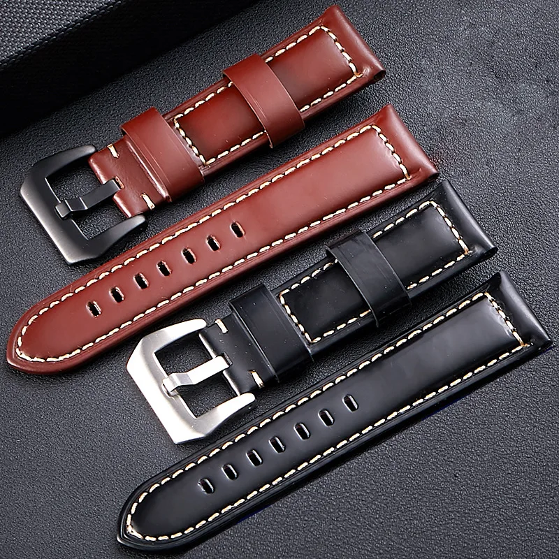 Oil Wax Cowhide Watchbands 20mm 22mm 24mm 26mm Women Men Fashion Genuine Leather Watch Band Strap Belt With PVD Buckle
Oil Wax Cowhide Watchbands 20mm 22mm 24mm 26mm Women Men Fashion Genuine Leather Watch Band Strap Belt With PVD Buckle