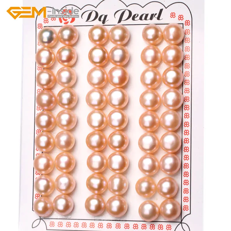 Gem-inside 27 Pairs AAA Grade Half Drilled Freshwater Cultured Pearls Beads for earrings stud Jewelry Making 15'' DIY Jewellery
Gem-inside 27 Pairs AAA Grade Half Drilled Freshwater Cultured Pearls Beads for earrings stud Jewelry Making 15'' DIY Jewellery