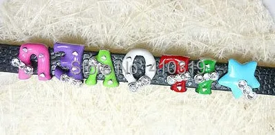 Wholesale 1300pcs/lot 8mm A-Z Enamel 2 rhinestones slide letter DIY accessories
Wholesale 1300pcs/lot 8mm A-Z Enamel 2 rhinestones slide letter DIY accessories