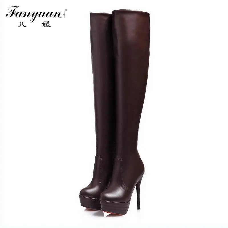 FanyuaWomen Boots Thigh High Boots Over The Knee Boots Platform Thin High Heels Boots Ladies Shoes Lace Up Brown Big Size 31- 46
FanyuaWomen Boots Thigh High Boots Over The Knee Boots Platform Thin High Heels Boots Ladies Shoes Lace Up Brown Big Size 31- 46