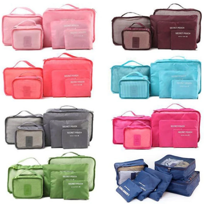 Fashion New 6 Pcs Waterproof Travel Luggage Organizer Travel Bags Clothes Storage Bags Pouch Packing Case
Fashion New 6 Pcs Waterproof Travel Luggage Organizer Travel Bags Clothes Storage Bags Pouch Packing Case