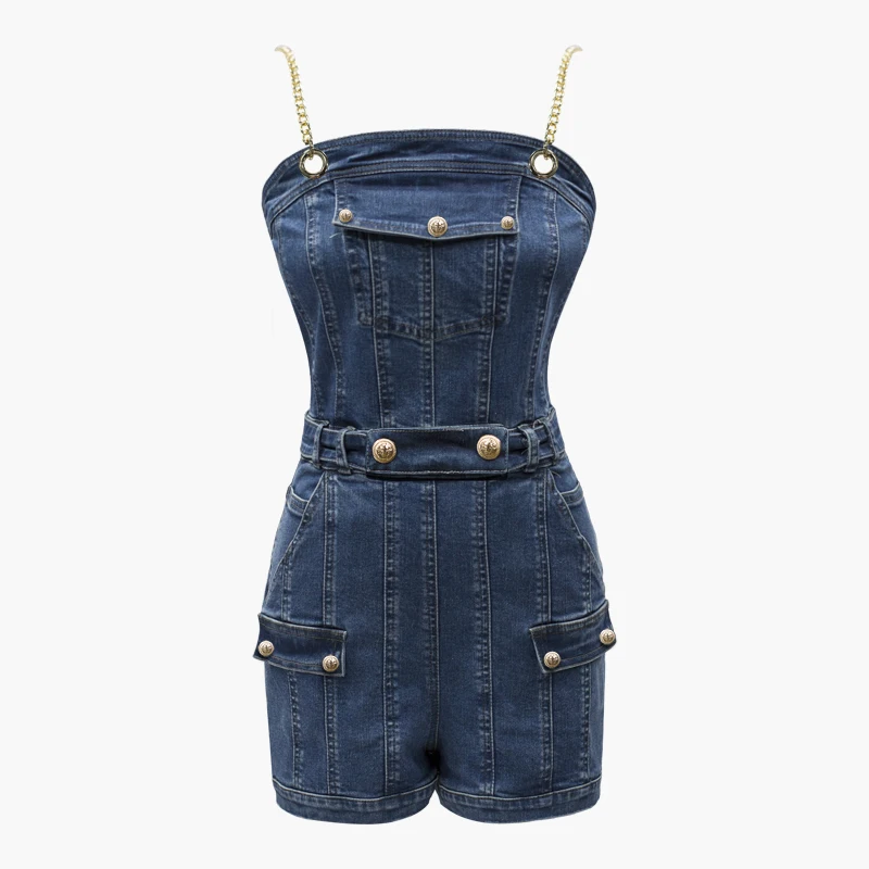 HIGH STREET Новая мода 2018 летние дизайнерские комбинезон Для женщин Спагетти ремень