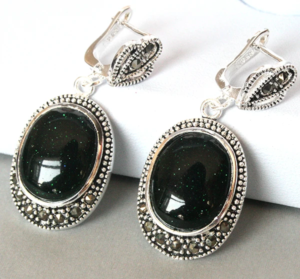 wholesale good Fashion 925 Natural Green Sand Stone Marcasite Earrings 11/2" s-jewelryLuxury Ms. girl Wedding
wholesale good Fashion 925 Natural Green Sand Stone Marcasite Earrings 11/2" s-jewelryLuxury Ms. girl Wedding